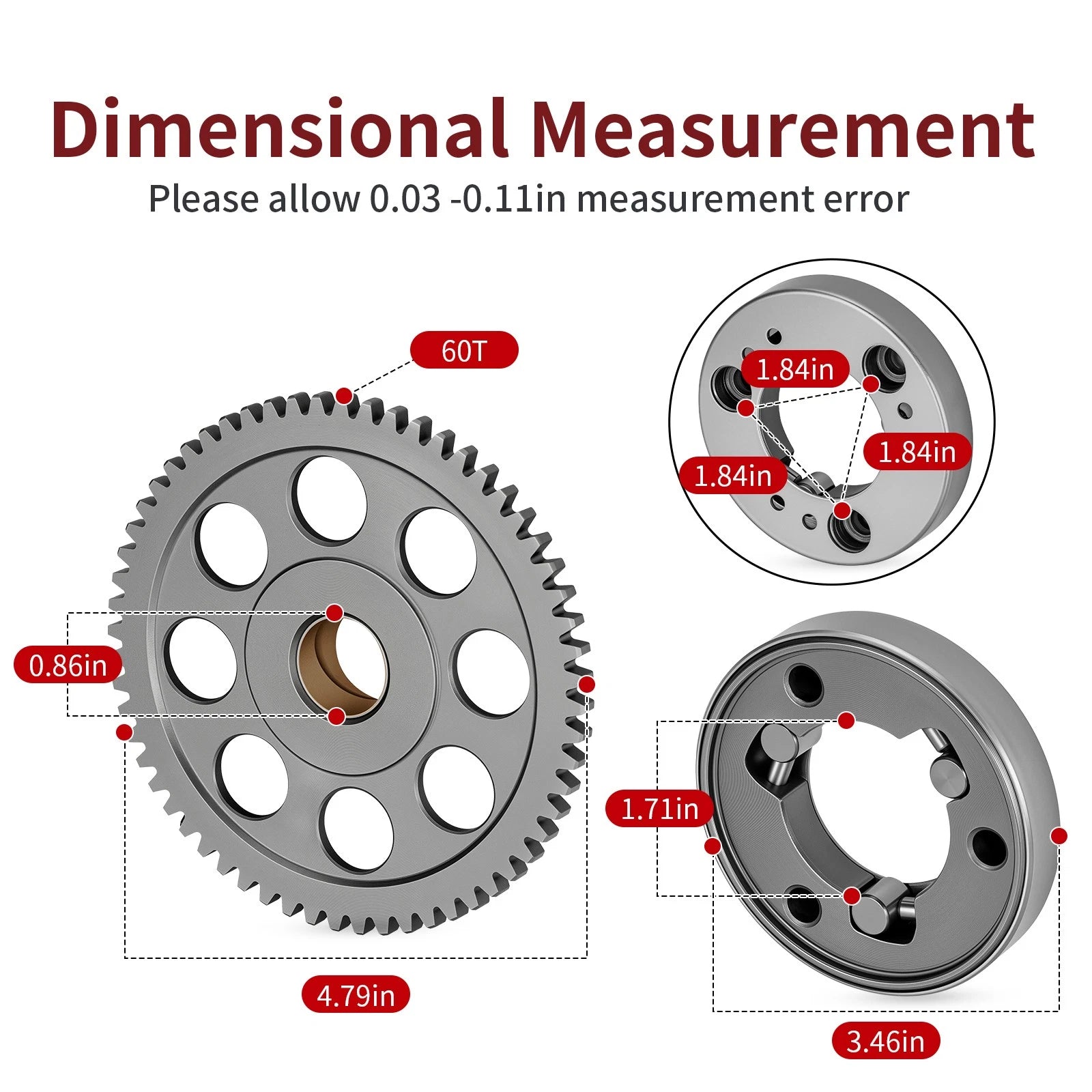 Starter Clutch Gear Kit for Kawasaki ATV Bayou KLF 220 250 (1990–2004)