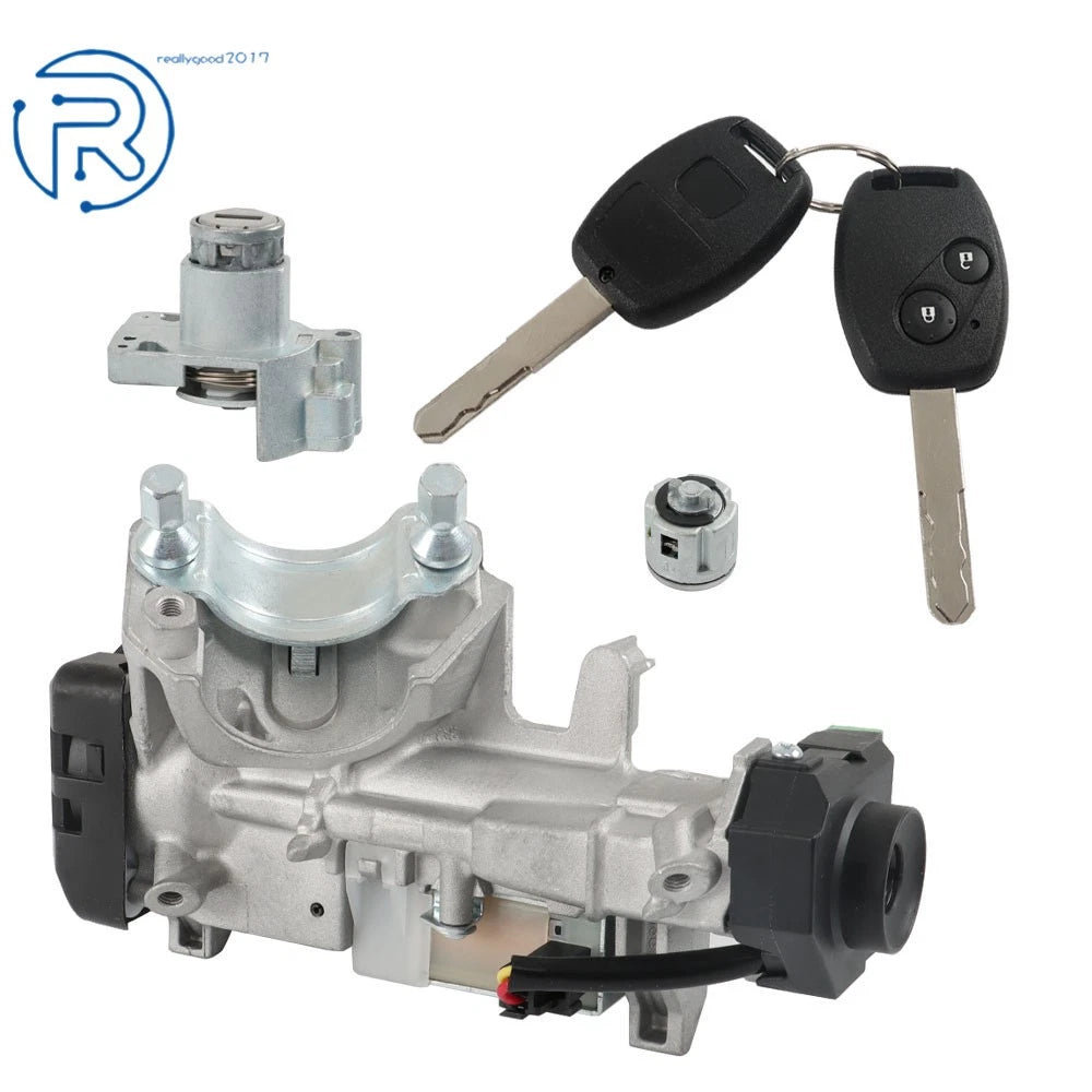 Set of 2 Ignition & Door Lock Cylinder Switch Assembly with Remote Keys for CR-V (2007–2011)