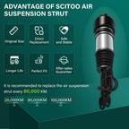 Front Left Air Suspension Strut for Mercedes W211 E320 E350 E500 CLS500 CLS550 (2003–2009)