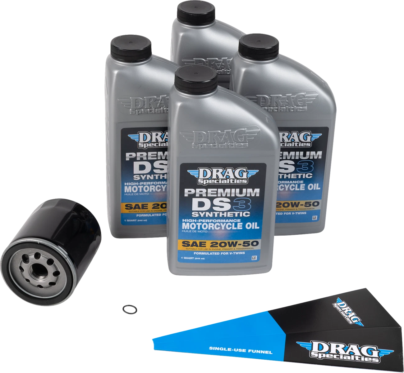 Full Synthetic Oil Change Kit 20W50 for Harley-Davidson Twin Cam