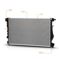 Aluminum Cooling Radiator DPI-13400 for Chrysler 200 (2015–2017) & Jeep Cherokee (2014–2018)