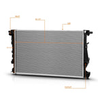 Aluminum Cooling Radiator DPI-13400 for Chrysler 200 (2015–2017) & Jeep Cherokee (2014–2018)