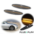 2X Clear Lens Amber LED Front Side Marker Lights for Lexus SC430 (2002–2010)