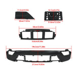 5-Piece Black Front Bumper Components for Ford F150 (2021–2023)