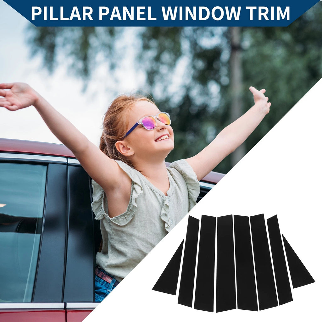 8 Pcs Window Trim Cover for Honda CR-V (2017–2023) Black