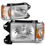 Headlight Corner Lamp Set of 2 for Ford F150 F250 F350 Bronco (1987–1991) Chrome/Amber