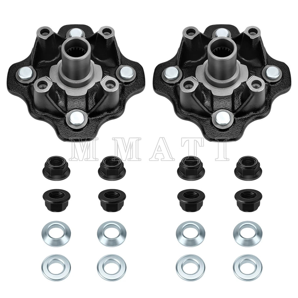 2X Front Wheel Hub & Nuts for Suzuki Eiger LTA400/LTF400 LTA500 (2002–2007)