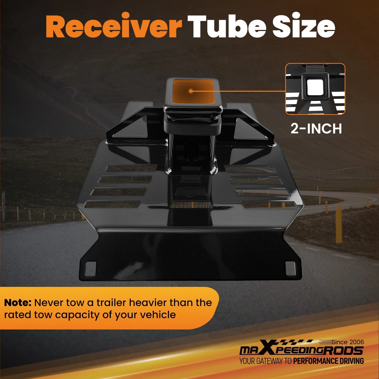 2" Trailer Hitch Receiver for Honda Pioneer 1000 (2022–2025)