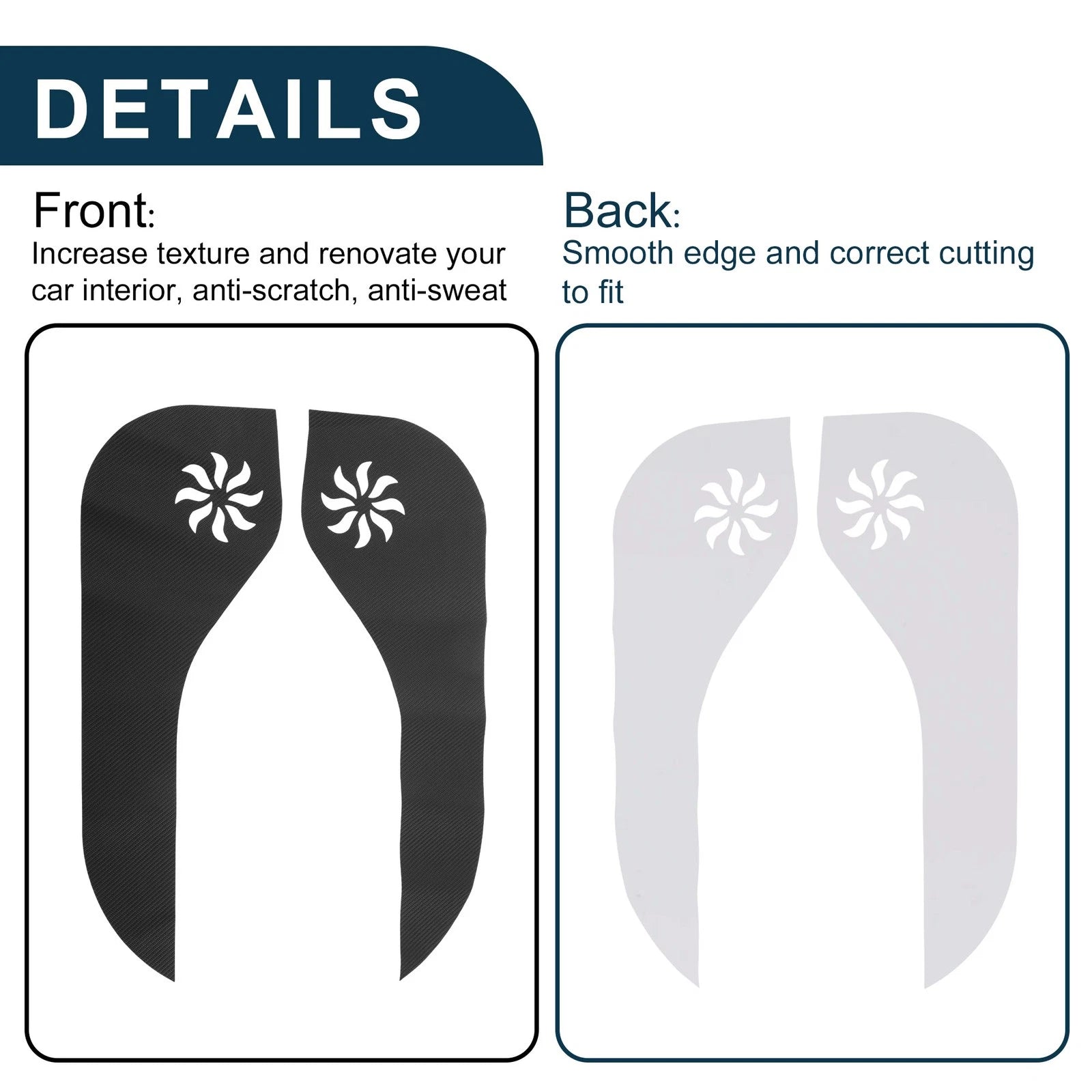 Leather Anti Kick Pad Sticker for Toyota Noah (80 Series) (ZWR80W ZRR80W)