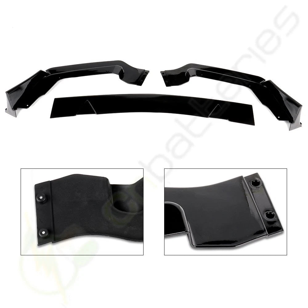 3PCS Front Bumper Lip for Infiniti Q50 (2014–2018) Painted Black