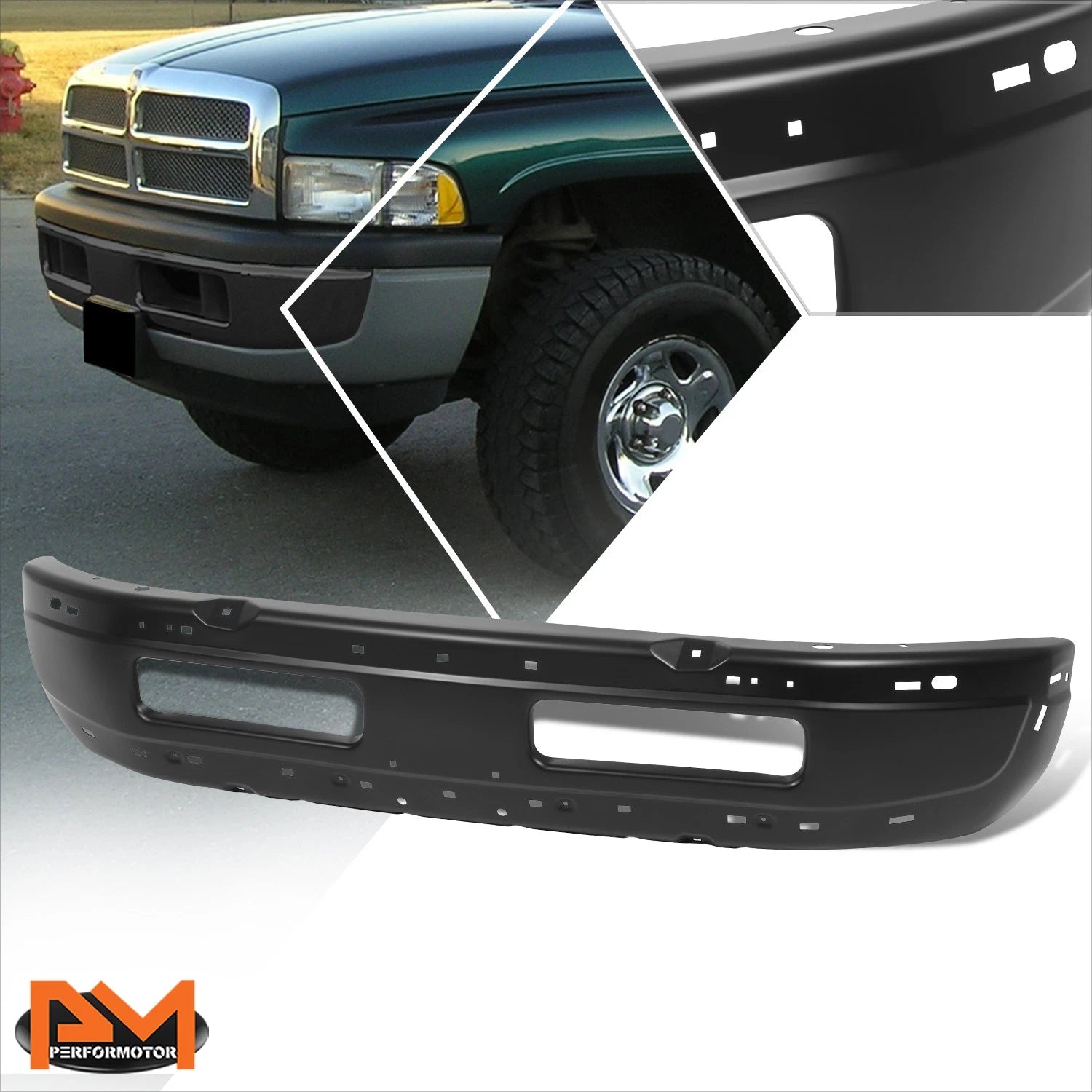 Bumper Headlight Set for GMC C/K Suburban (1994–2000) Black Housing Clear Corner
