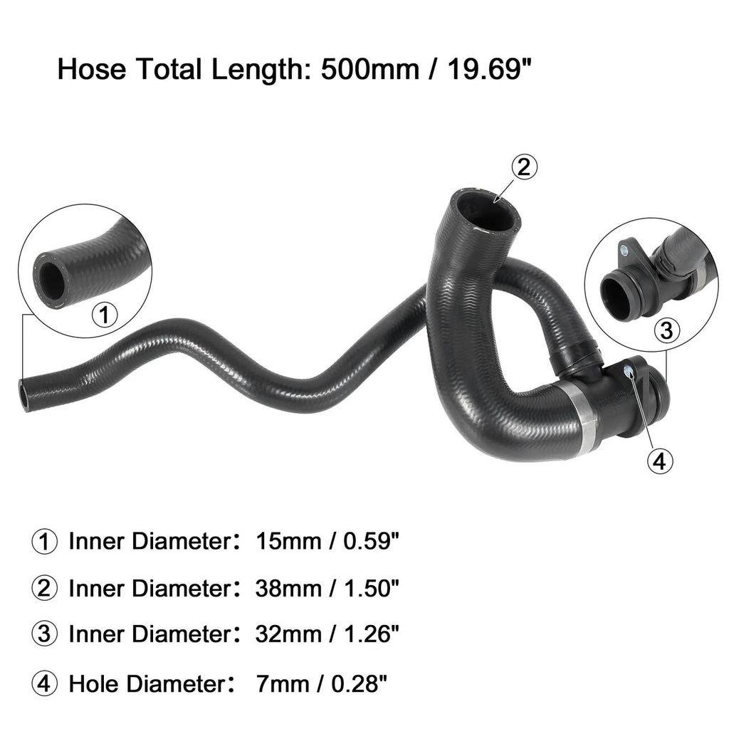 Radiator Coolant Water Hose for BMW (11537639998, 11537603513)