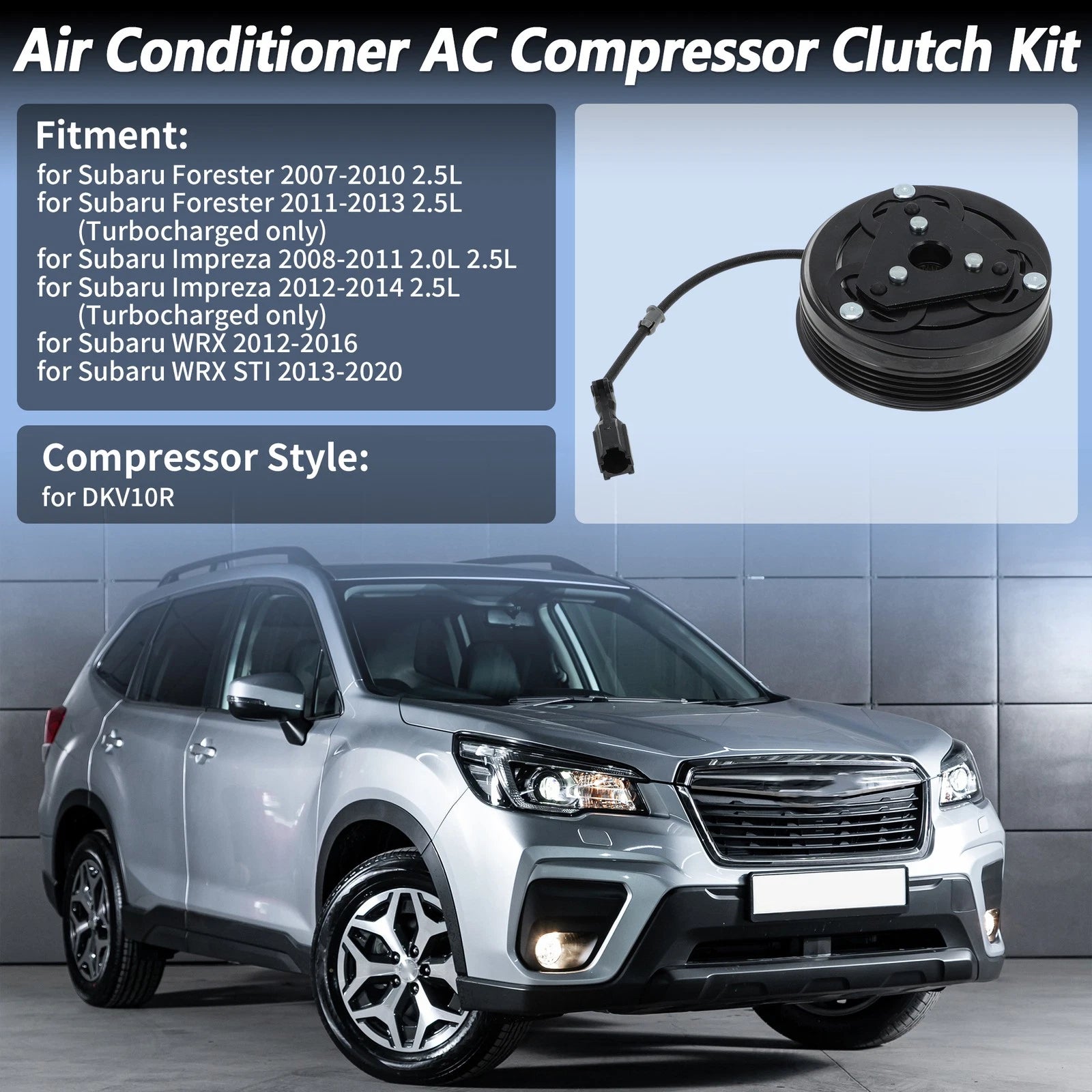AC Compressor Clutch Kit for Subaru Forester Impreza WRX STI (2003–2019)