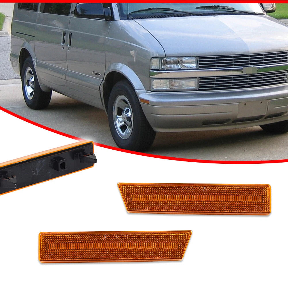 Amber Front Bumper Side Marker Lights for Chevy Astro/GMC Safari (1995–2005)