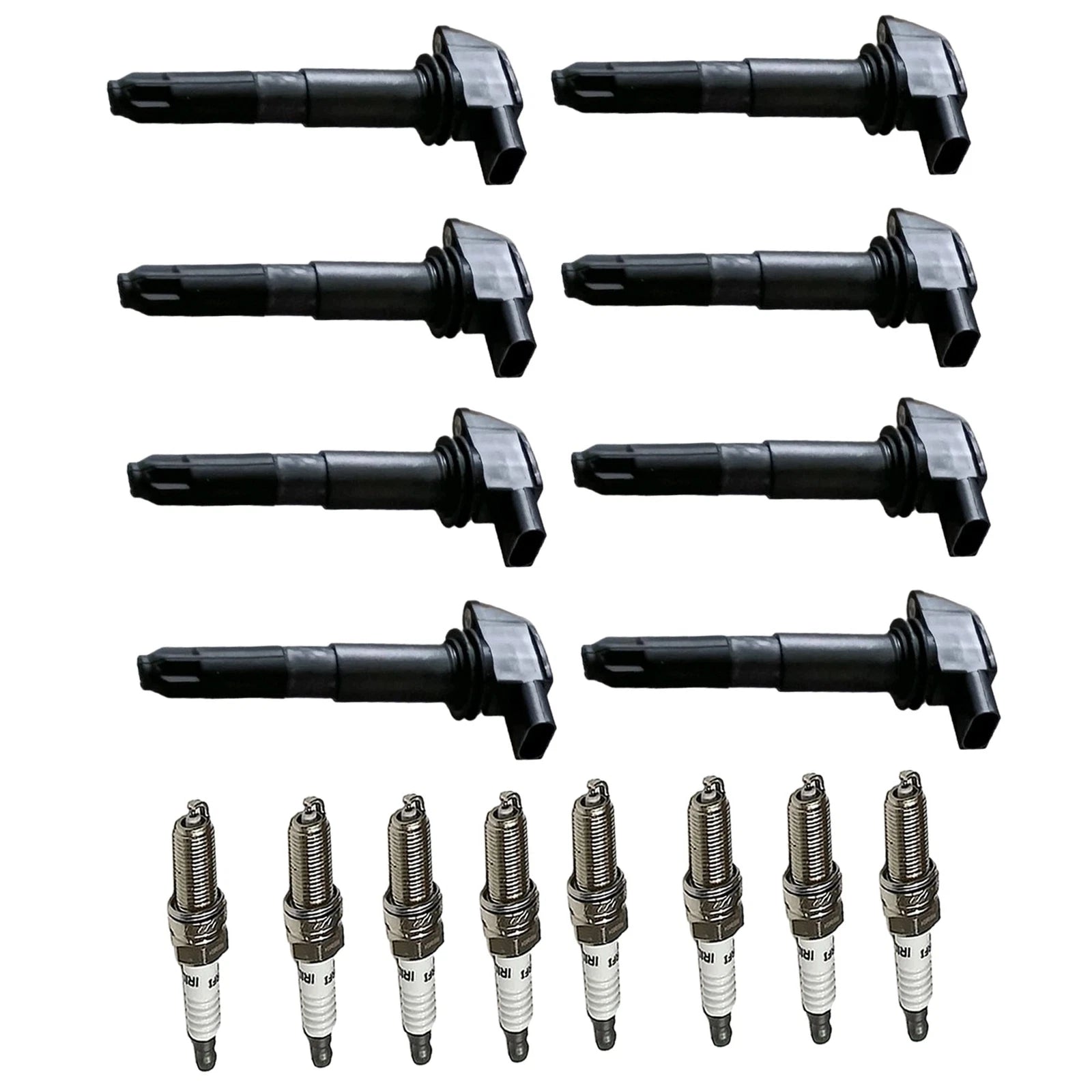 Set of 8 Ignition Coils & Iridium Spark Plugs for Porsche Cayenne (2003-2006)