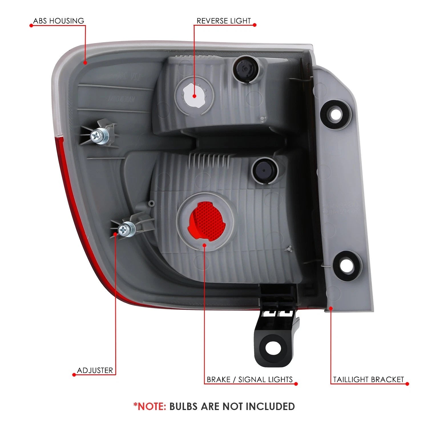 Right Side Tail Light for Dodge Durango (2011–2013) OE Style Chrome Red Lens