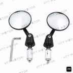 Round Bar End Mirrors 1" 25MM for Aprilia Vespa Kymco Piaggio KTM BMW