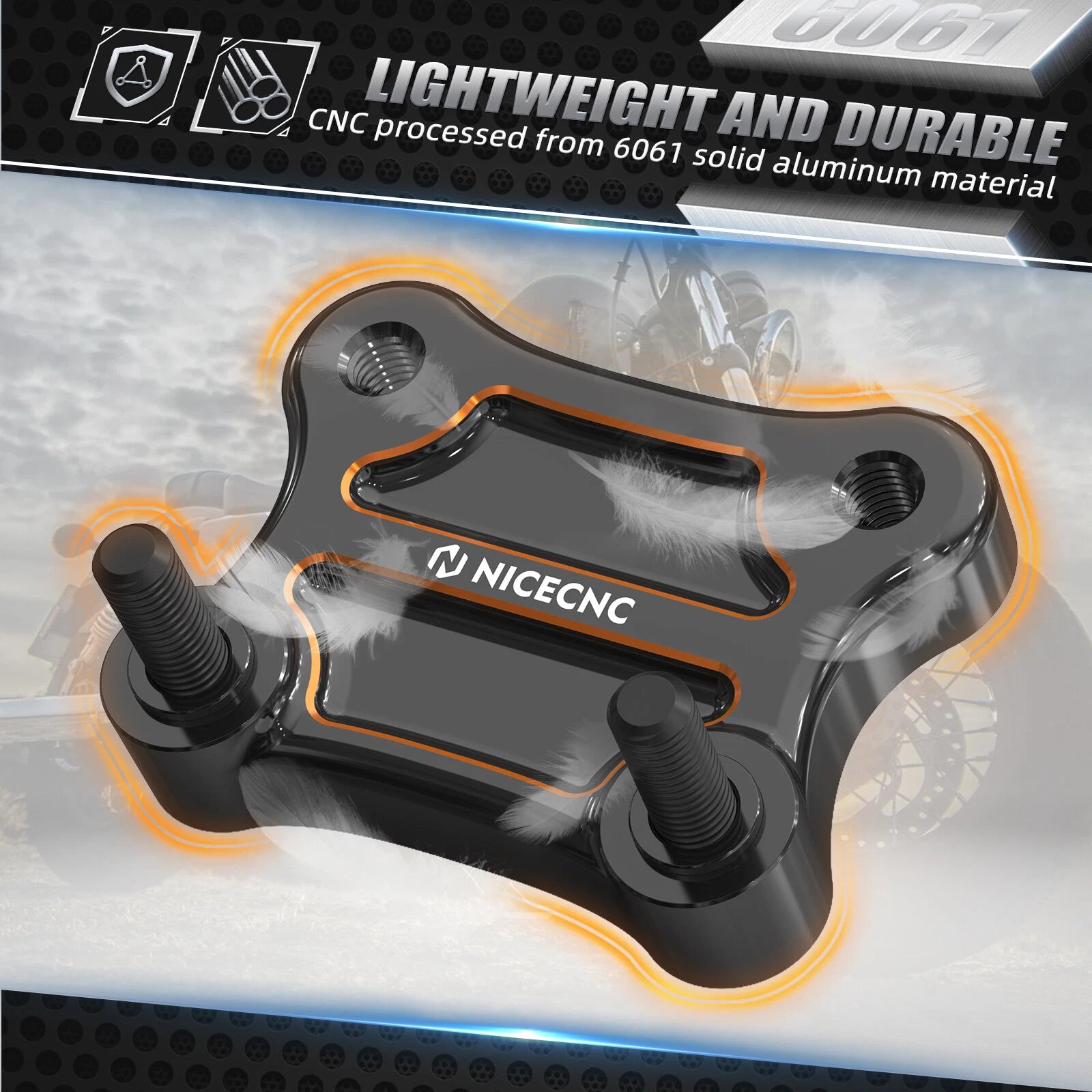 Handlebar Riser Adapter Plate for Harley Street Glide FLHX (2006–2023)