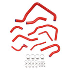 Red Silicone Radiator Heater Hose Kit for Honda Civic (1992–2000)