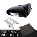 Black Razor Trunk Backrest Pad Mount Rack for Harley Touring Road King (2014–2026)