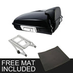 Black Razor Trunk Backrest Pad Mount Rack for Harley Touring Road King (2014–2026)