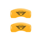 Set of 4 Yellow Caliper Covers with Logo for 2011–2012 Nissan LEAF