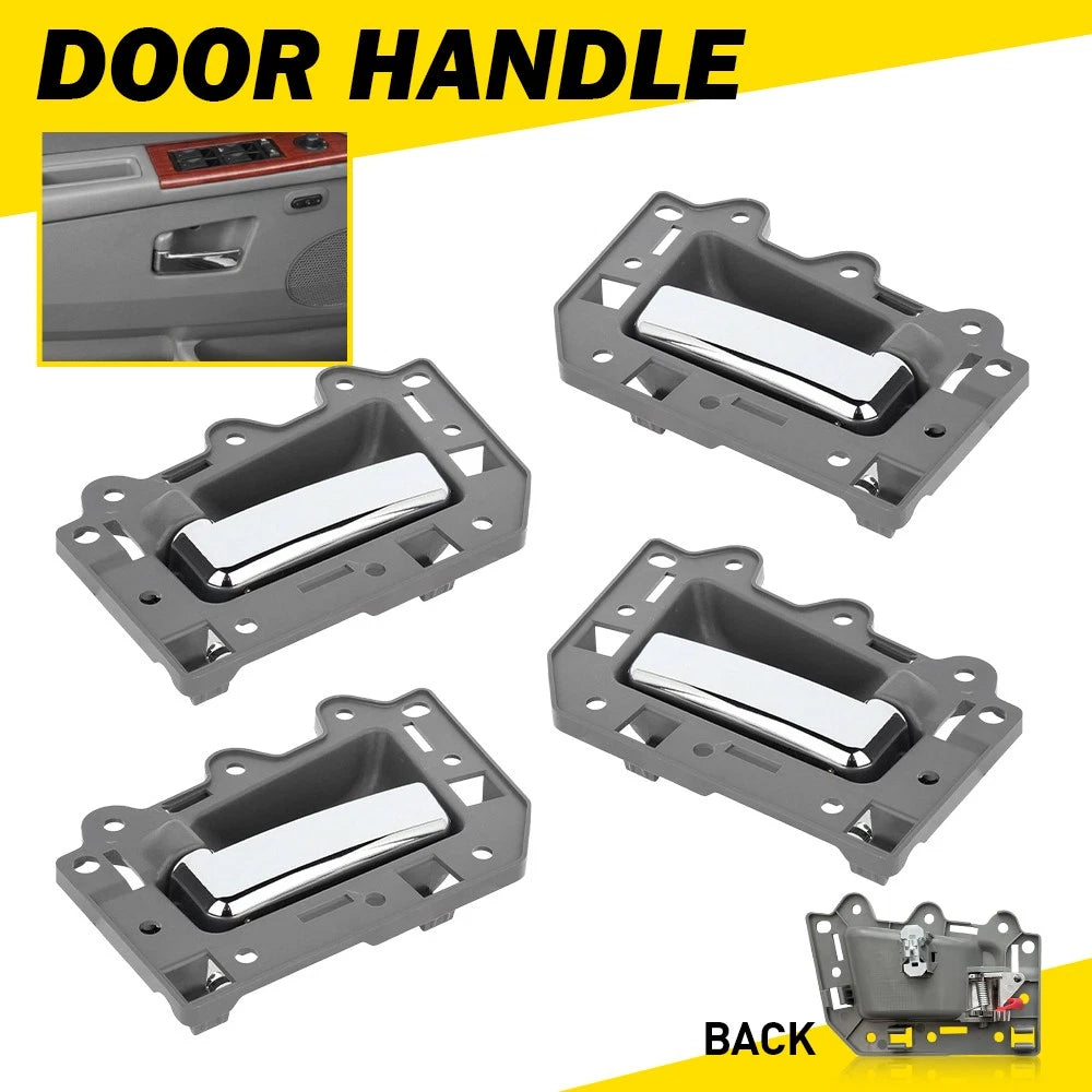 Set of 4 Gray Interior Door Handles for Jeep Grand Cherokee (2005–2010)