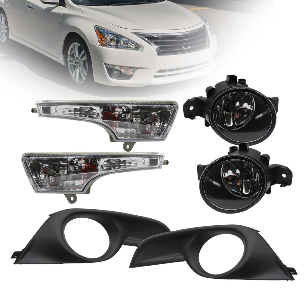 Pair Fog Light & Corner Turn Signal Lamp for Nissan Altima (2013–2015)