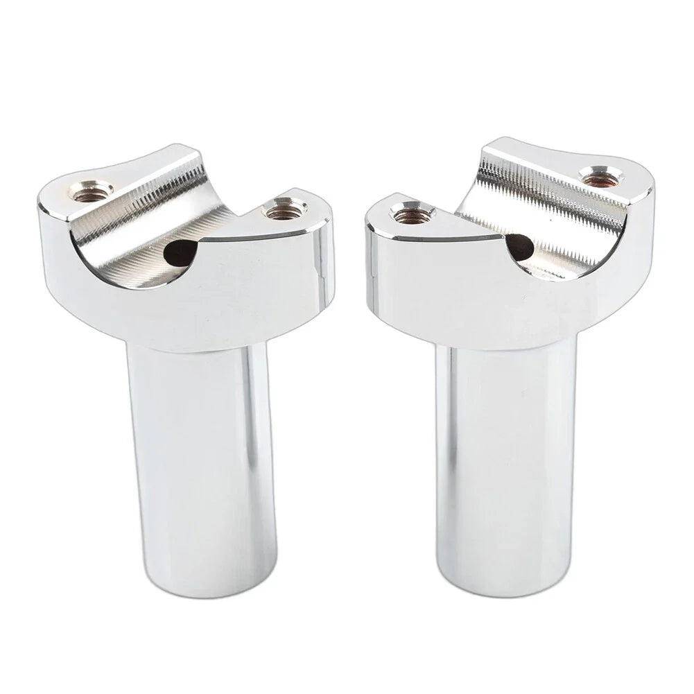 3.5" Chrome Straight Handlebar Risers for Harley Dyna Sportster Softail