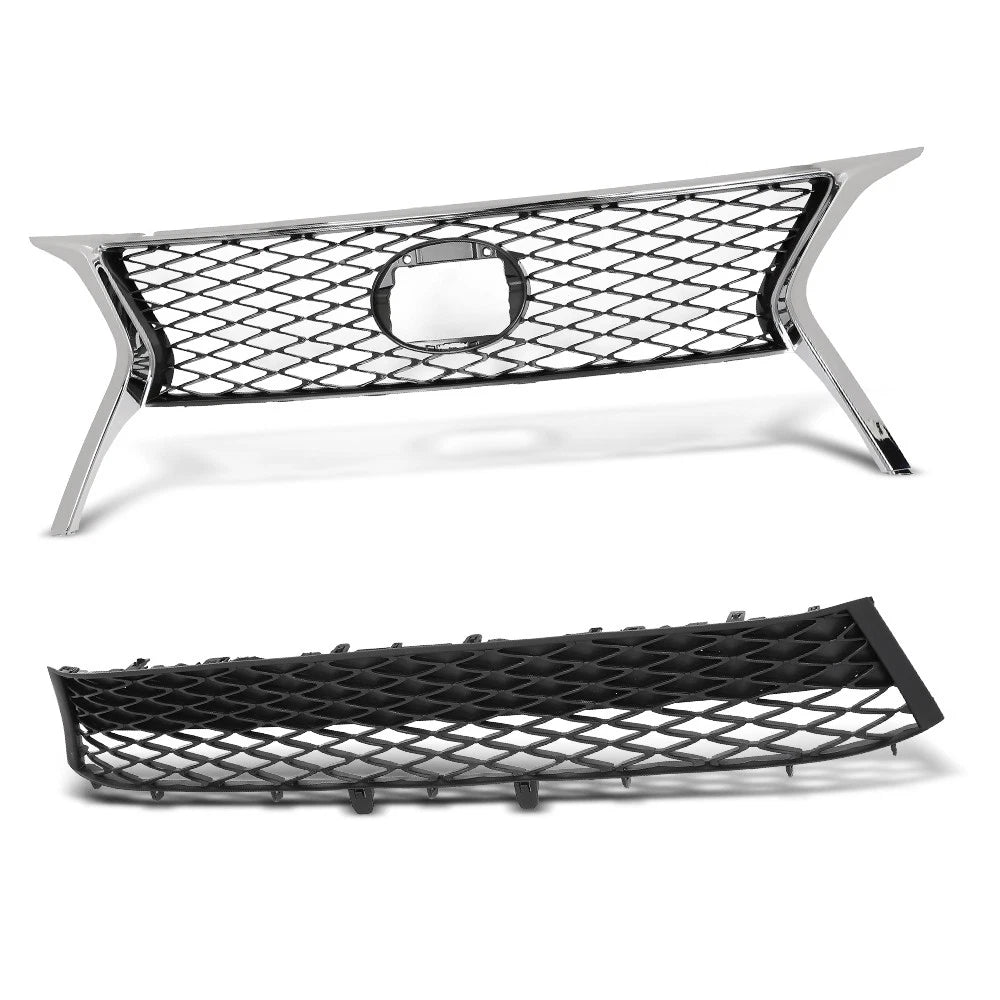 Front Bumper Upper & Lower Grille for Lexus RX350 (2013–2015) F-Sport Style