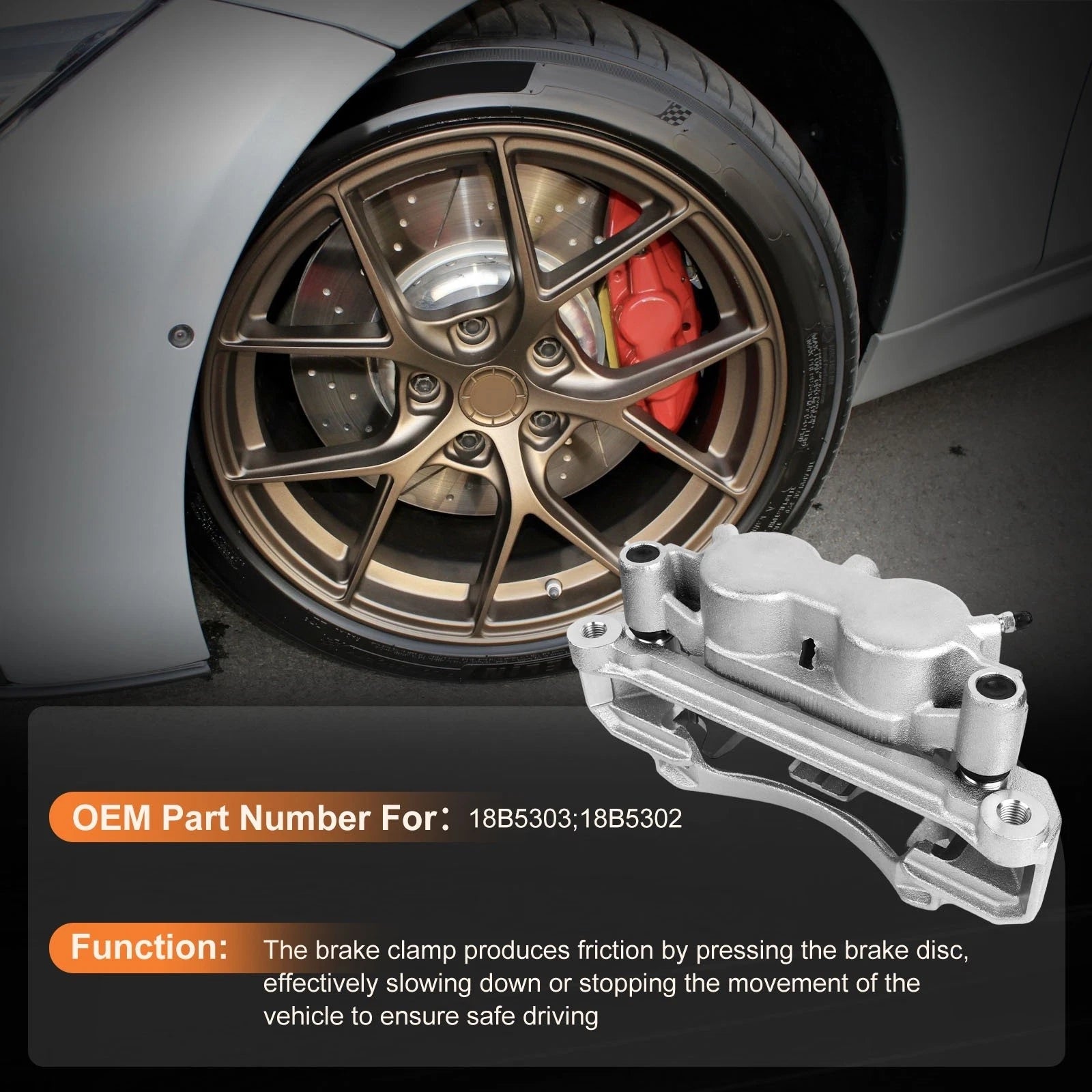 Front Brake Calipers w/ Brackets Dual Piston for GMC Sierra 2500 3500 HD (2011–2017)