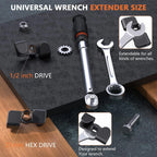 Universal Wrench Extender Adaptor for 1/2 Inch Drive Wrench
