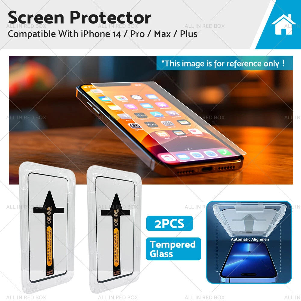 2X Tempered Glass Screen Protector for iPhone 14 Pro Max Plus