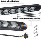 Switchback Flowing LED Amber White Arrow Flasher for DRL Turn Signal Light (-)