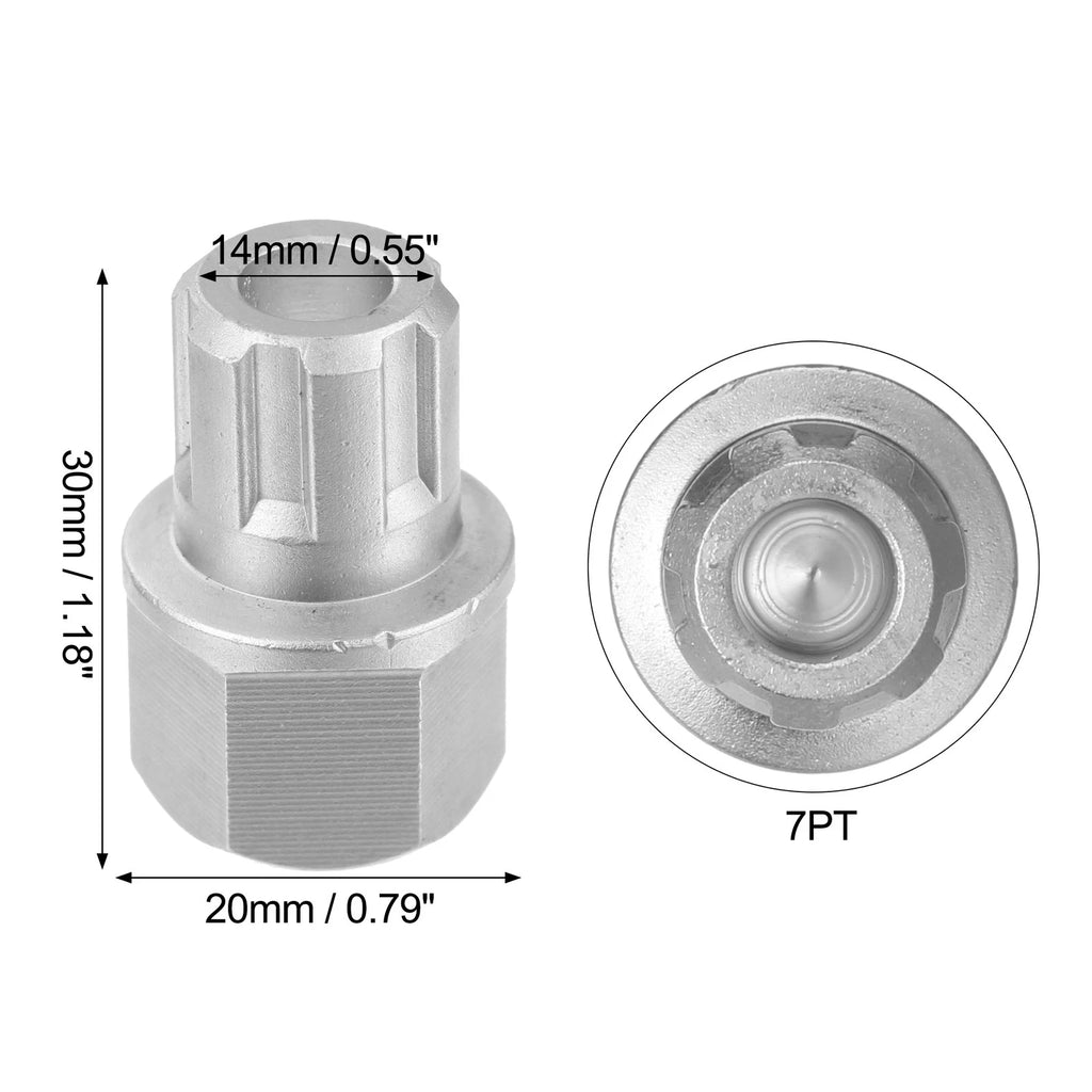 Anti Theft Wheel Lock Key Lug Nut Screw Removal Key for VW Audi (52/7PT)