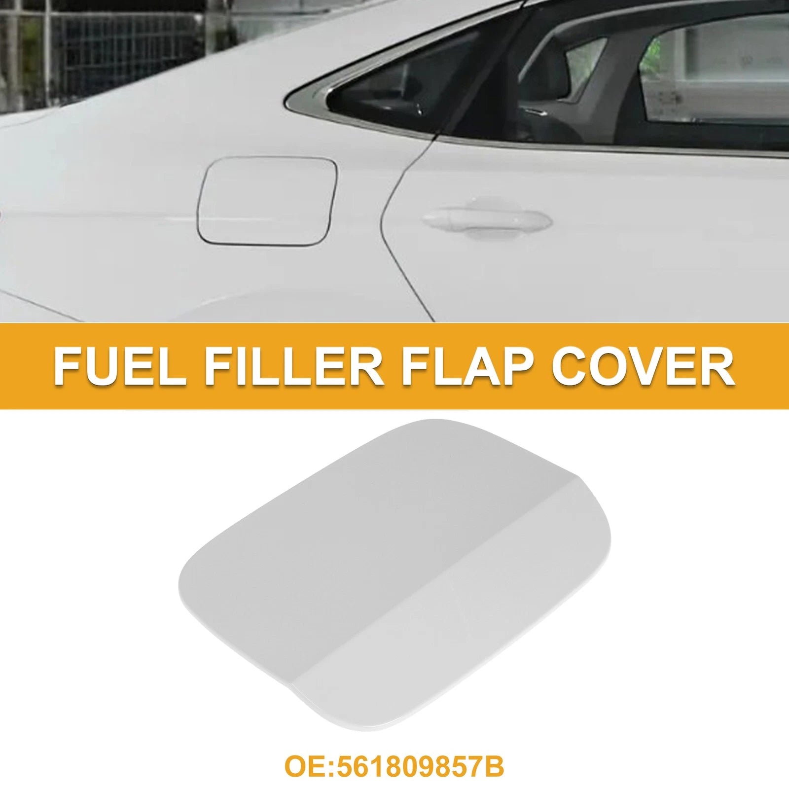 Fuel Tank Door Cap for Volkswagen Passat (2011–2018) - White Filler Flap Cover