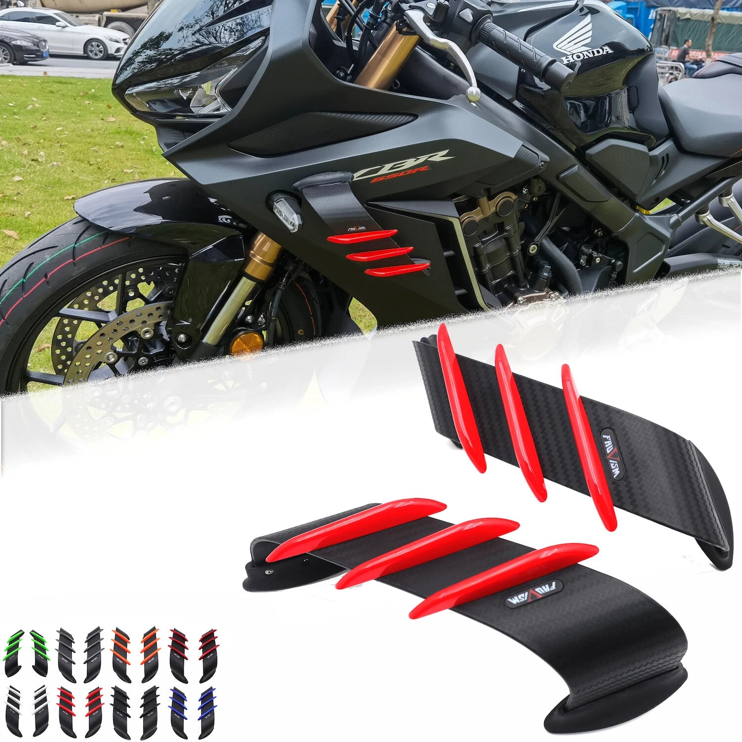 Dynamic Wing Kit for Honda Motorcycle (Front Fairing Winglets)