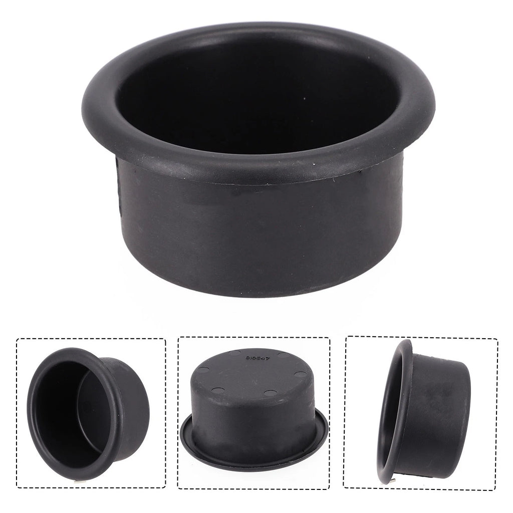 Cup Holder Insert for Marine Boat RV Car Truck Yacht (Plastic, Black)