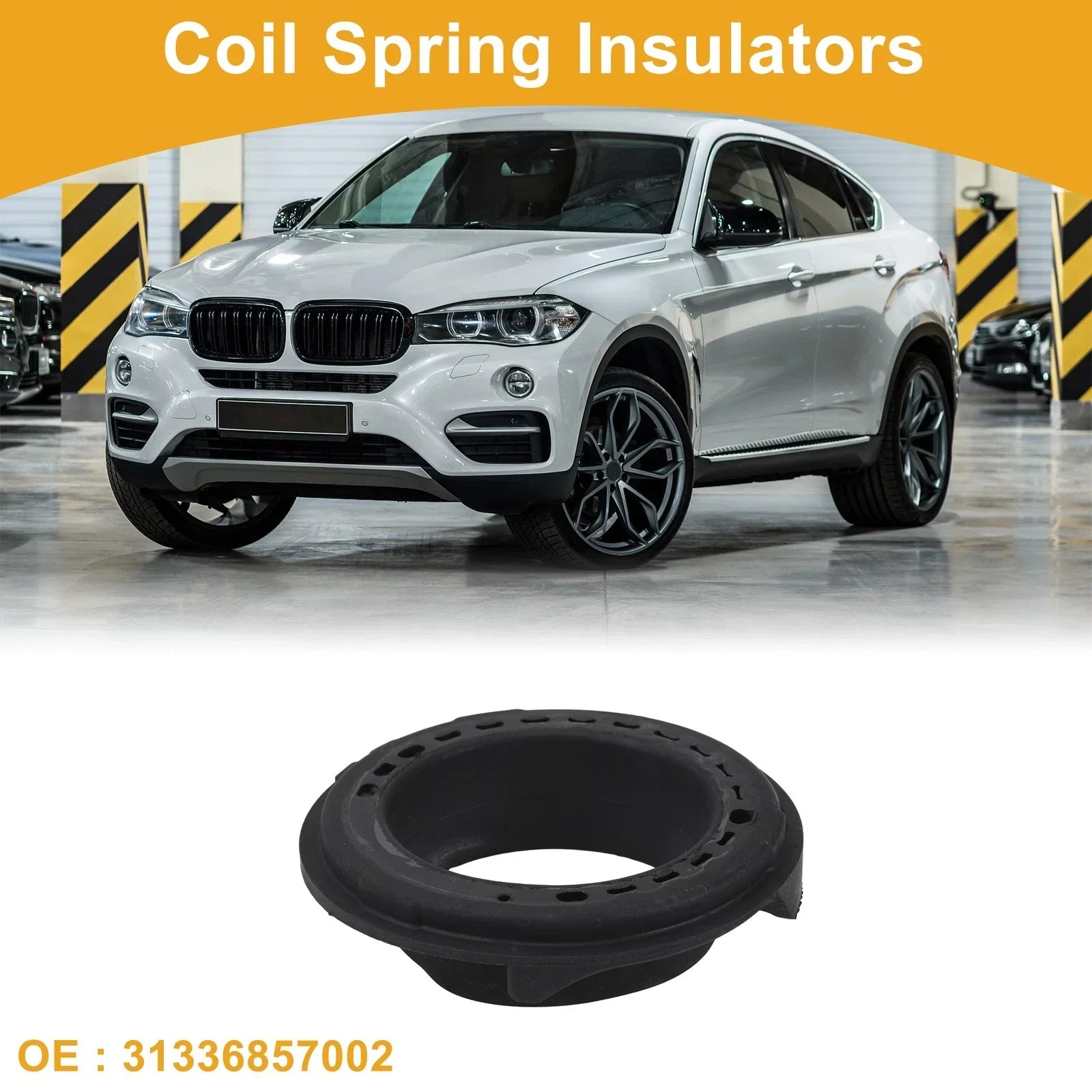 Lower Coil Spring Insulators Rubber 1 Pc for BMW X6 (2008-2019)