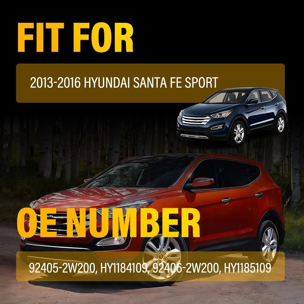 Rear Bumper Reflector Set for Hyundai Santa Fe Sport (2013–2016)