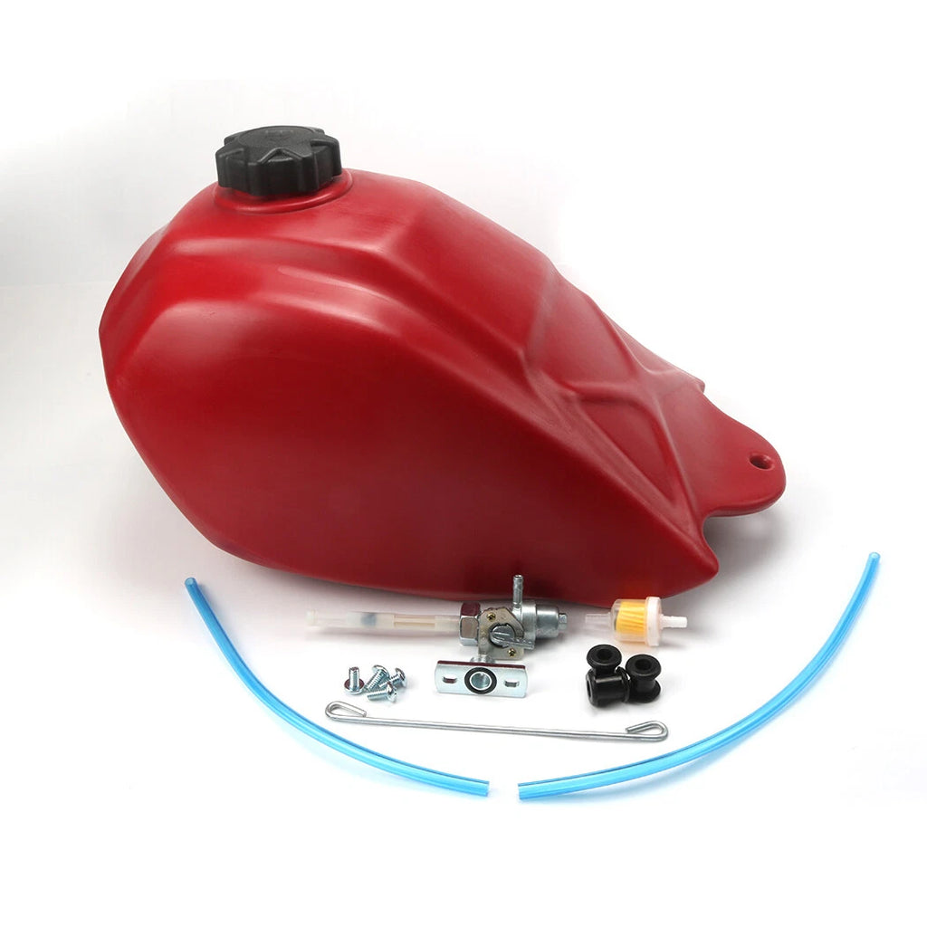 Plastic Fuel Tank w/ Petcock for Honda ATC250SX (1985–1987) Red