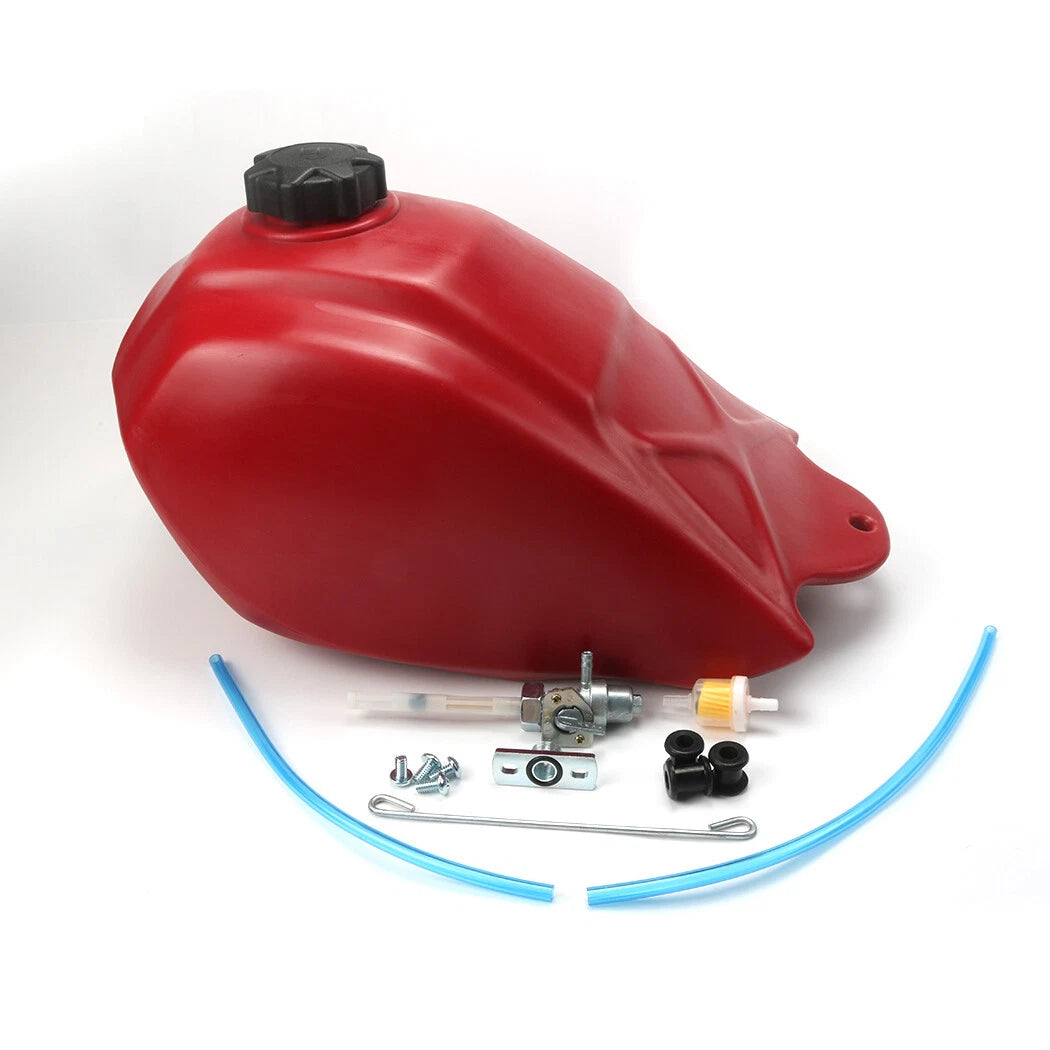 Plastic Fuel Tank w/ Petcock for Honda ATC250SX (1985–1987) Red
