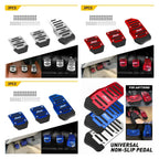 Non-Slip Gas Pedal Pad Cover for Universal Fit (Blue/Red/Silver)