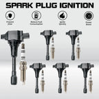 Set of 6 Ignition Coils & Spark Plugs for Nissan Murano V6 3.5L (2009–2019) UF550