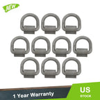 Set of 10 Heavy Duty 3/4" Weld-On Forged D Rings for Flatbed Truck Trailer