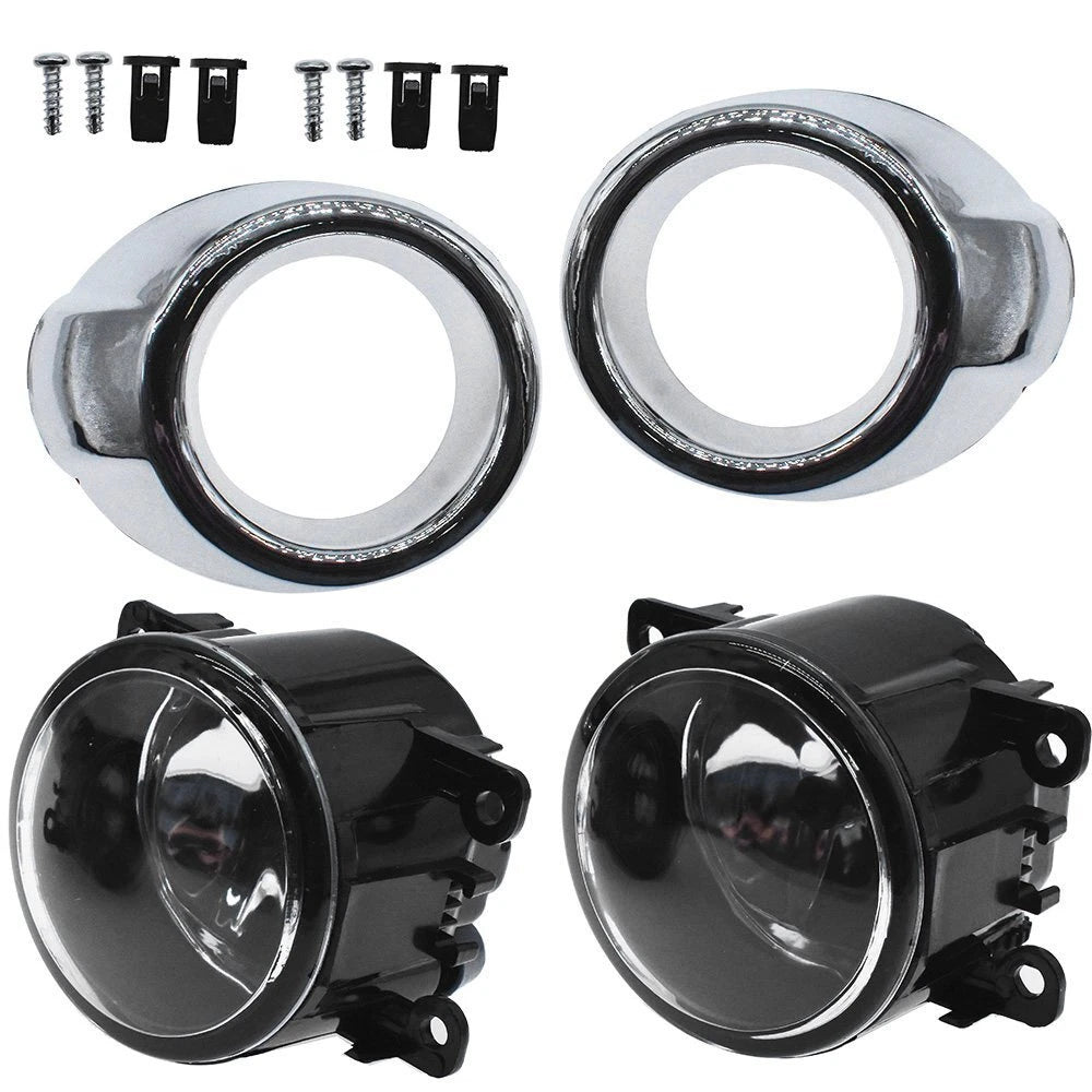 Clear Lens Fog Lights with Chrome Trim for Ford Focus (2012-2014)