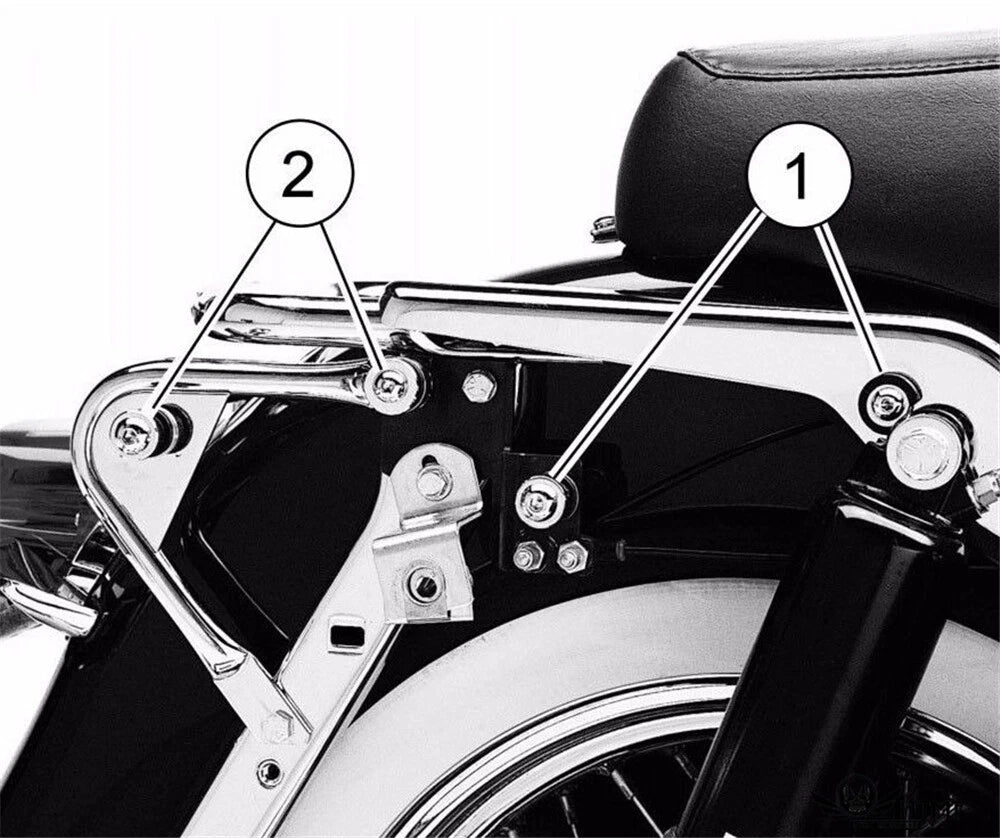 Chrome Skull Detachable Luggage Rack for Harley Touring (1997–2008)