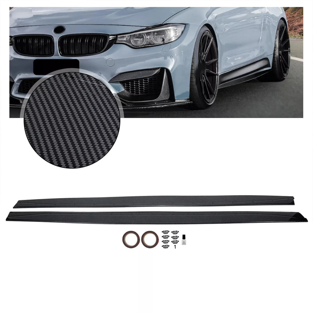 Carbon Fiber Side Skirts Panel Extension for BMW F82 F83 M4 (2015–2020)