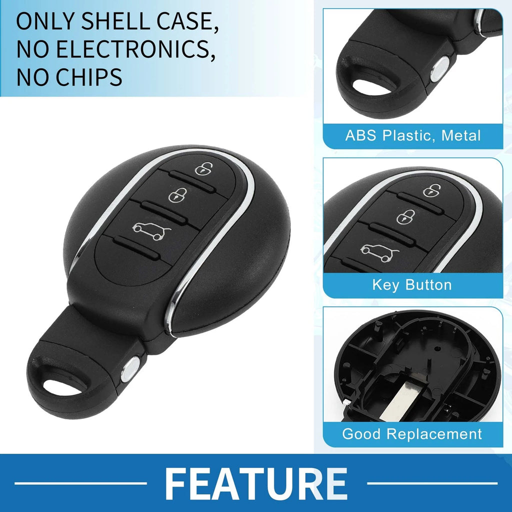 3 Buttons Keyless Entry Remote Fob Shell Case for BMW Mini Cooper (2015–2017)