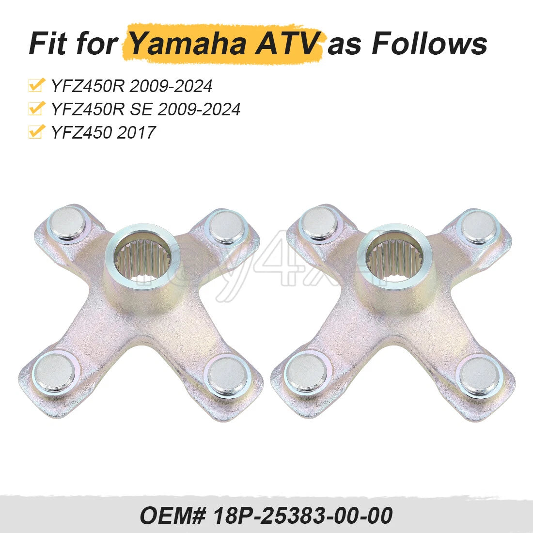 2 Pack Rear Wheel Hub Collars for Yamaha YFZ450R YFZ450 (2009–2024)